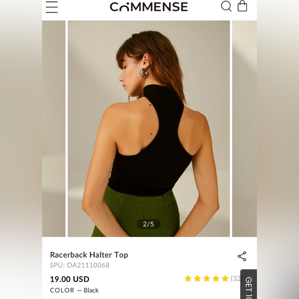 Commense Racerback Halter Top - Picture 5 of 9